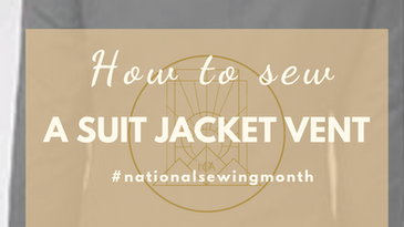 How to Sew a Suit Jacket Vent